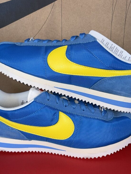 NEW Nike Cortez TXT Light Photo Blue Lightning Yellow HF0263-402 Men Size 10.5
